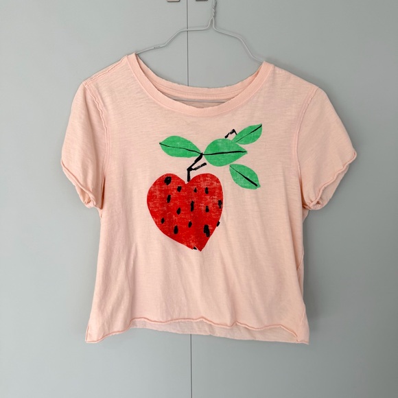 MAEVE x ANTHROPOLOGIE Strawberry Graphic Short Sleeve Tee - Picture 2 of 7